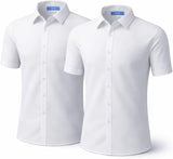 Girls Non-Iron School Blouses Twin Pack, White Short Sleeve