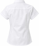 L S U Girls White School Short Sleeve Blouse School Uniform