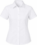 L S U Girls White School Short Sleeve Blouse School Uniform