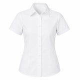 L S U Girls White School Short Sleeve Blouse School Uniform