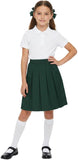 HUBIBUBI Girls Summer Formal Dress Bottom Full Elastic Box Pleat Skirt School Uniform Girl Back to School Box Pleated Round Waist Skirt Black