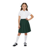 HUBIBUBI Girls Summer Formal Dress Bottom Full Elastic Box Pleat Skirt School Uniform Girl Back to School Box Pleated Round Waist Skirt Black