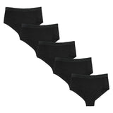 Girls Plain Black Knickers, Cotton Rich Soft Stretch Briefs, Teen School Underwear, Multipack (5, 10 or 15 Pairs)