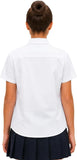 L S U Girls White School Short Sleeve Blouse School Uniform