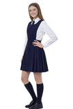 L S U BIB Pinafore Pleated School Uniform Girls School Dress
