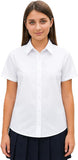 L S U Girls White School Short Sleeve Blouse School Uniform
