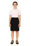 L S U Girls School Skirt Elasticated Waist Pencil Skirt Casual Plain Everyday Wear Grey Black