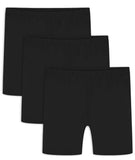 Auranso Girls Cycling Shorts Age 5-14 Teen Kids Cotton PE Dance Cycle Gymnastic Shorts Breathable Under Dress Shorts for Girls 3 Pack