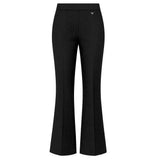 Girls Flared Jersey School Trousers Pull Up Wide Leg School Uniform Heart Pendant Ages 3-18y
