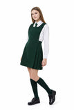 L S U BIB Pinafore Pleated School Uniform Girls School Dress