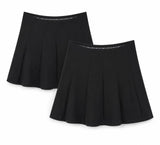 UK Clothing Outlet Pack of 2 Black Skirt, Pleated School Skirts Uniform Dress Summer Knee Length Skirt Age 3-16