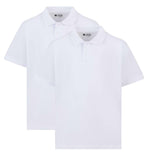 2 Pack Boys Plain 100% Cotton Ages 3-16y Polo Shirts Children School T-Shirt Uniform Summer