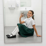 HUBIBUBI Girls Summer Formal Dress Bottom Full Elastic Box Pleat Skirt School Uniform Girl Back to School Box Pleated Round Waist Skirt Black