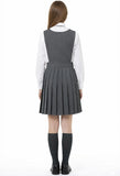 L S U BIB Pinafore Pleated School Uniform Girls School Dress