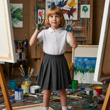 UK School Uniform Girls Summer Formal Dress Bottom Full Elastic Box Pleat Skirt Only Uniform