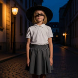 UK School Uniform Girls Summer Formal Dress Bottom Full Elastic Box Pleat Skirt Only Uniform