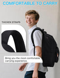 School Backpack Men Women,20L Black Rucksack School Bag for 15.6" Laptop | Capacity 20L,Lightweight,Water Resistant,10 Pockets,Thicken Straps,Anti Theft Back Pocket for School Travel Work