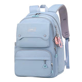 Solid Color School-Bags Black Backpacks for Teens Girls, Multi-pocket Elementary Girls Bookbags,Lightweight Casual Daypack