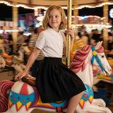 UK School Uniform Girls Summer Formal Dress Bottom Full Elastic Box Pleat Skirt Only Uniform