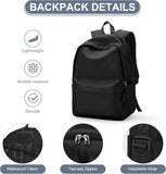 School Backpack Womens Secondary School Bag for Girls Boys Teenage College Rucksack Bag for Women Lightweight Casual Daypacks Bookbag Waterproof 14 inch Laptop Backpack Work Travel,A1-Black