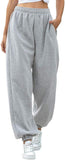 Nuofengkudu Women's Plain Tracksuit Bottoms Harem Joggers Pants with Pockets Tapered Leg Sweatpants Running Workout Casual Lounge Wear