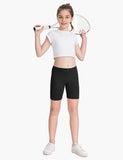 JOCMIC Girls Cycling Cotton Breathable and Safety Shorts for Summer Sports Gym Dance 3 Pack 5-12 Years