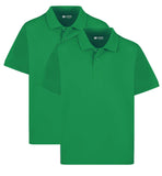 2 Pack Boys Plain 100% Cotton Ages 3-16y Polo Shirts Children School T-Shirt Uniform Summer