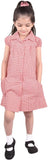 A2Z 4 Kids Girls Dress Pack of 2 School Uniform Pleated Gingham Checked Summer Dressess with Bobble Breathable Comfortable Lightweight Clothing PE Age 3-14 Years