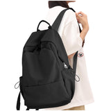School Backpack Womens Secondary School Bag for Girls Boys Teenage College Rucksack Bag for Women Lightweight Casual Daypacks Bookbag Waterproof 14 inch Laptop Backpack Work Travel,A1-Black