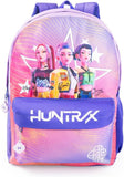 KPop Demon Hunters Huntrix Girls Pink Backpack | Cartoon Character School Bag with Zipper Closure | HUNTRIX Streetwear Rucksack for Kids | K-Pop Demon Hunters Merch