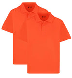 2 Pack Boys Plain 100% Cotton Ages 3-16y Polo Shirts Children School T-Shirt Uniform Summer