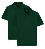 2 Pack Boys Plain 100% Cotton Ages 3-16y Polo Shirts Children School T-Shirt Uniform Summer