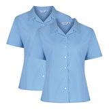 Trutex Girls Blue School Shirts, Multipack (2 Pack)