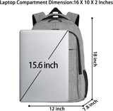MATEIN Travel Laptop Backpack, Work Bag Lightweight Laptop Bag, Grey | Anti Theft Business Backpack, Water Resistant School Rucksack Gift for Men and Women