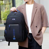 School Backpack for Boys, School Bag with Laptop Compartment, Reflective Teenagers, Large Waterproof Backpack, Stripes, Organisational Talent for School, Hiking, Travel, Business