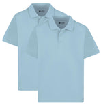 2 Pack Boys Plain 100% Cotton Ages 3-16y Polo Shirts Children School T-Shirt Uniform Summer