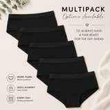 Girls Plain Black Knickers, Cotton Rich Soft Stretch Briefs, Teen School Underwear, Multipack (5, 10 or 15 Pairs)