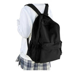HYC00 School Backpack Womens, Causal Travel School Bags 14 Inch Laptop Backpack Rucksack Bag for Women Teenage Girls Boys Lightweight College Rucksack Water Resistant Bookbag Work Daypack, Black