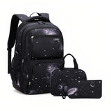Bansusu Galaxy-Print Backpack Rucksack for Boys Middle-School Elementary Bookbag