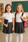 A2Z 4 Kids Girls Pack of 2 School Uniform Dress Comfortable Pleated Summer Lightweight School Skirts Dress Age 3-14 Years