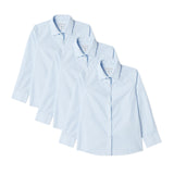 Amazon Essentials Girls' Easy-Iron Regular-Fit Long-Sleeve School Uniform Shirts, Pack of 3