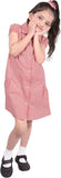 A2Z 4 Kids Girls Dress Pack of 2 School Uniform Pleated Gingham Checked Summer Dressess with Bobble Breathable Comfortable Lightweight Clothing PE Age 3-14 Years