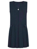 Girls Pleated School Pinafore – Heart Zip with 2 Side Button – Smart Uniform for UK Students – Ages 2-16 Years – Classic Style Schoolwear