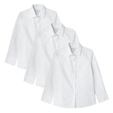 Amazon Essentials Girls' Easy-Iron Regular-Fit Long-Sleeve School Uniform Shirts, Pack of 3