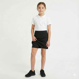 Athletic Sportswear Girls School Skort – 2-in-1 Smart Uniform Skirt with Built-in Stretchy Shorts – Flat Front, Non-Pleated & Pocket-Free – PE, Sports & Daily Wear