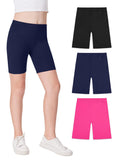 JOCMIC Girls Cycling Cotton Breathable and Safety Shorts for Summer Sports Gym Dance 3 Pack 5-12 Years
