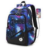 Bansusu Galaxy-Print Backpack Rucksack for Boys Middle-School Elementary Bookbag