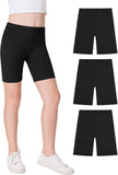 JOCMIC Girls Cycling Cotton Breathable and Safety Shorts for Summer Sports Gym Dance 3 Pack 5-12 Years