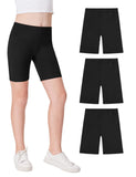 JOCMIC Girls Cycling Cotton Breathable and Safety Shorts for Summer Sports Gym Dance 3 Pack 5-12 Years