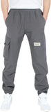 CAMLAKEE Kids Waterproof Trousers Boys Softshell Outdoor Trekking Cargo Joggers Pants